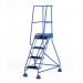 Classic Bs Range Spring Loaded Mobile 4 Tread Step Ribbed Rubber Treads - Blue 389910