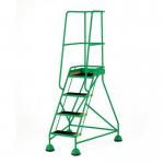 Classic Bs Range Spring Loaded Mobile 4 Tread Step Ribbed Rubber Treads - Green 389912
