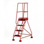 Classic Bs Range Spring Loaded Mobile 4 Treadstep Anti-slip Treads - Red 389915