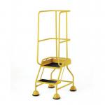 Classic Bs Range Spring Loaded Mobile 2 Tread Step Ribbed Rubber Treads - Yellow 389924