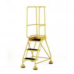 Classic Bs Range Spring Loaded Mobile 3 Tread Step Ribbed Rubber Treads - Yellow 389932