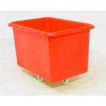 300L nestable plastic container truck - polypropylene base, red 390072