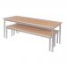 Fixed leg bench seat for rectangular canteen table 390234