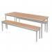 Fixed leg bench seat for rectangular canteen table 390234