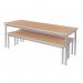 Fixed leg bench seat for rectangular canteen table 390234