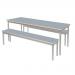 Fixed leg bench seat for rectangular canteen table 390235