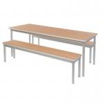 Fixed leg bench seat for rectangular canteen table 390237