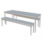 Fixed leg bench seat for rectangular canteen table 390238