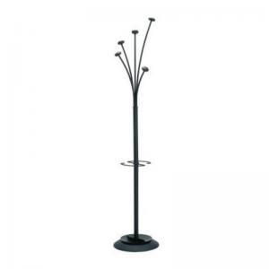 Festy 5 Hook Coat & Umbrella Stand - Black 390278
