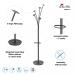 Festy 5 Hook Coat & Umbrella Stand - Black 390278