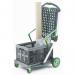 Clax folding office trolley and box, green/grey 390347