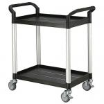Standard 2 Shelf Service Cart , Open Sid