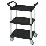Mini 3 Shelf Service Cart, Black