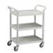 Standard 3 Shelf Service Cart, Open Side
