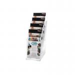 Basic clear desktop literature dispensers, 4 tier holder for ? A4 size literature 390556