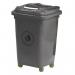 This photograph shows slingsby Bins wheeled recycling bins in various sizes and colors. The bins are designed with durable wheels for easy transportation and labeled for specific waste materials. Each bin has a flip lid for convenient disposal.