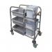 Stainless steel bin clearing trolley 390899