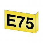 Aisle Marker Yellow 95 X 130 mm Magnetic Flange 390982