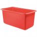 Heavy duty food grade rectangular tank, 320L Red 391084