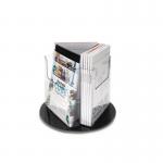 Revolving literature holder with 3 pockets for A4 size literature 391221