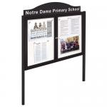 Freestanding outdoor noticeboards - Decorative dome header boards only 392210