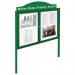 Freestanding outdoor noticeboards - Decorative dome header boards only 392213