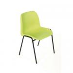 Stacking Chair, Lime Shell, Black Frame,