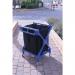 Folding laundry trolley with heavy duty canvas bag 392236