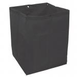 Heavy duty PVC coated black canvas sack 392237