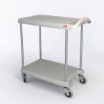 MyCart plastic service trolleys, grey shelves - grey shelves 392257