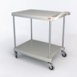 MyCart plastic service trolleys, grey shelves - grey shelves 392259