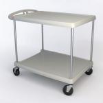 MyCart plastic service trolleys, grey shelves - grey shelves 392261