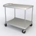 MyCart plastic service trolleys, grey shelves - grey shelves 392261