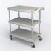 MyCart plastic service trolleys, grey shelves - grey shelves 392265