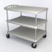 MyCart plastic service trolleys, grey shelves - grey shelves 392267