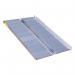 The image shows a set of slingsby parking facilities economy aluminium folding access ramps. The ramps are lightweight and compact, making them easy to store and transport. They feature a sturdy design and are suitable for a variety of low-rise vehicles. The ramps have a smooth surface and are clearly marked for safe and efficient use.