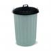 Plastic dustbin with locking clip lid 392567