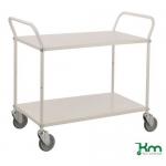 Two Tier Coloured Trolley White 
