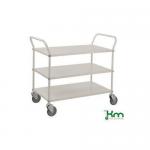 Three Tier Coloured Trolley White 
