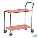 Konga two tier laminated wood shelf trolleys 394004