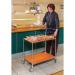 Konga two tier laminated wood shelf trolleys 394004