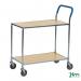 Konga two tier laminated wood shelf trolleys 394005