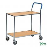 Konga two tier laminated wood shelf trolleys 394006