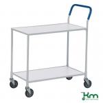 Konga two tier laminated wood shelf trolleys 394008