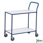 Konga two tier laminated wood shelf trolleys 394009