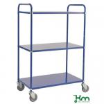 Tray Trolley 3 Shelves Blue 