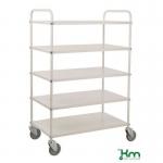 Konga tall reversible steel tray shelf trolleys 394019