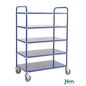 Image of Tray Trolley 5 Shelves Blue