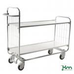 Konga flexible shelf trolleys with central locking 394070