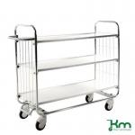 Konga flexible shelf trolleys with central locking 394072